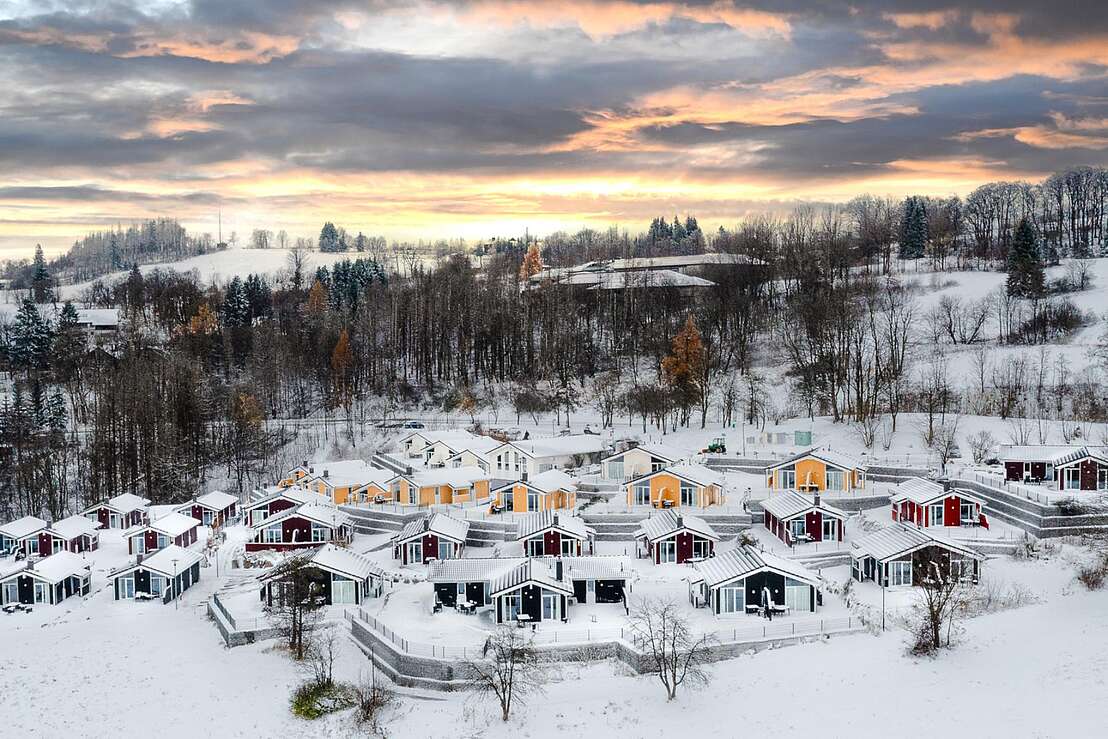 Panoramabilck bei Schnee
