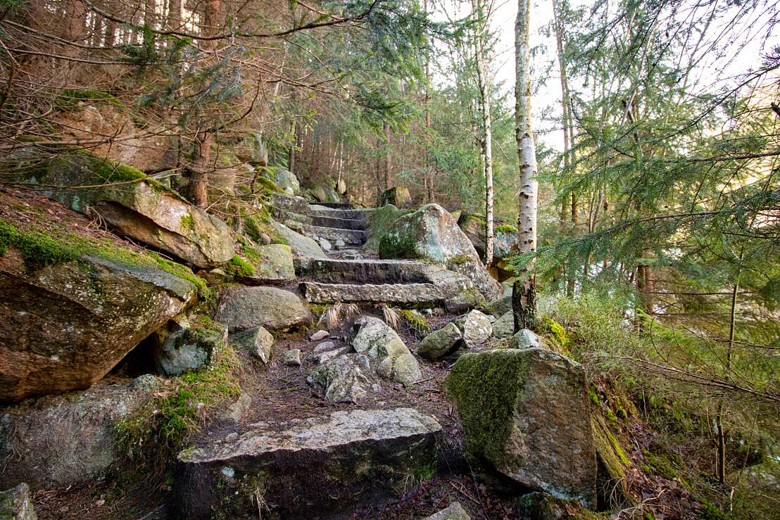 Aufstieg zum Ottofelsen