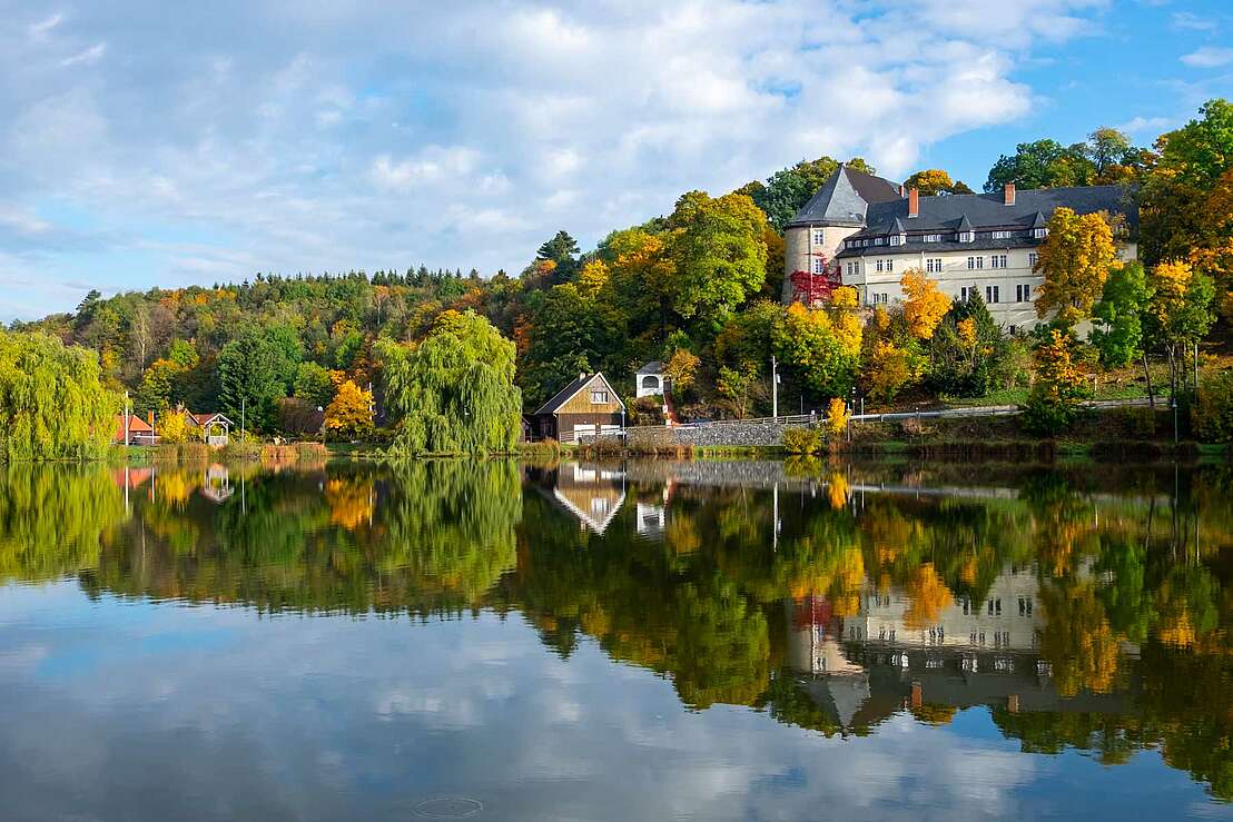 Schloss Stiege - Ansicht vom Stieger Spielplatz