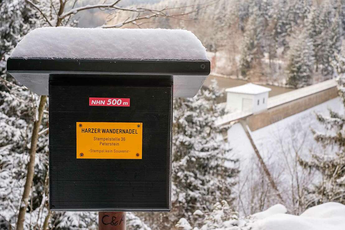 harzer Wandernadel - Stempelstelle oberhalb der Staumauer
