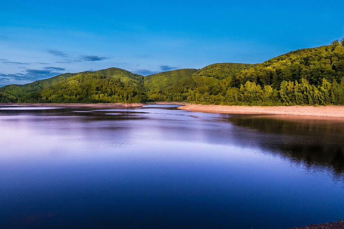 Odertalsperre im Abendlicht