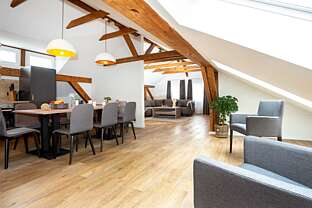 Küche und Wohnzimmer Penthouse Wohnung 13