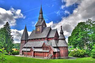 Gustav Adolf Stabkirche Hahnenklee im Sommer