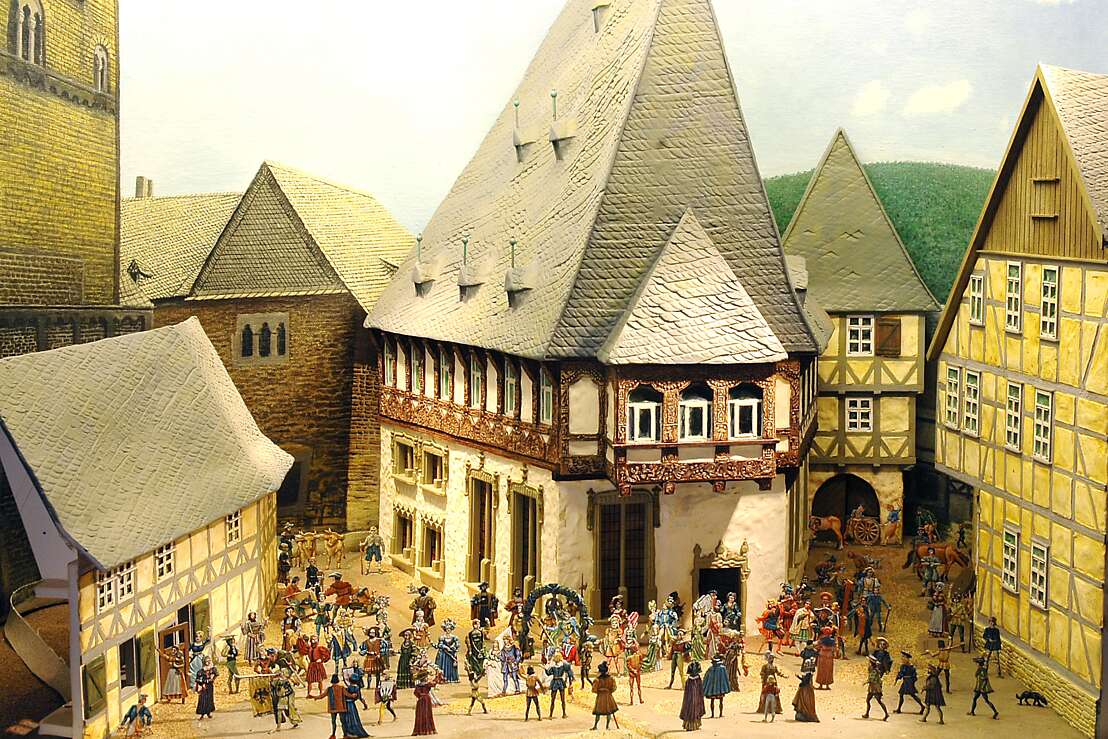 Diorama: Hochzeit vor dem Brusttuch