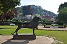 Löwenskulptur im Schlossgarten