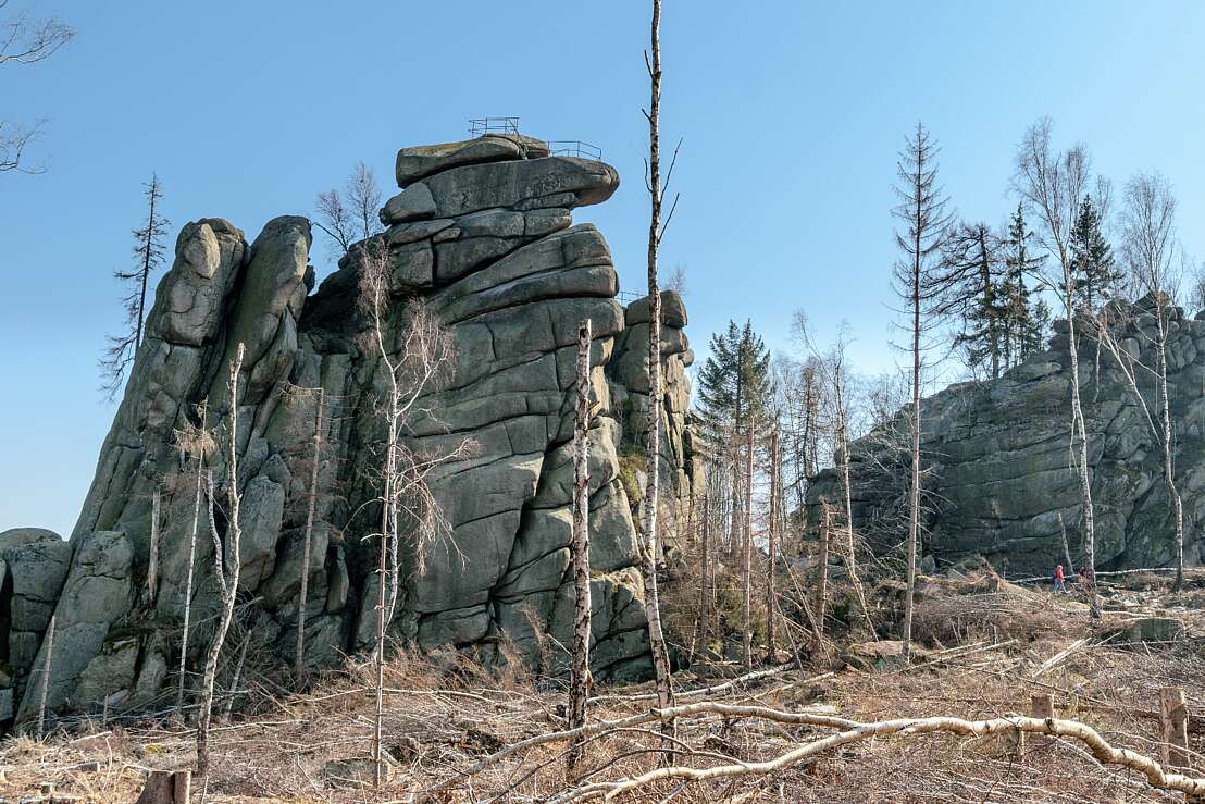 Wollsackverwitterung unter dem Ottofelsen