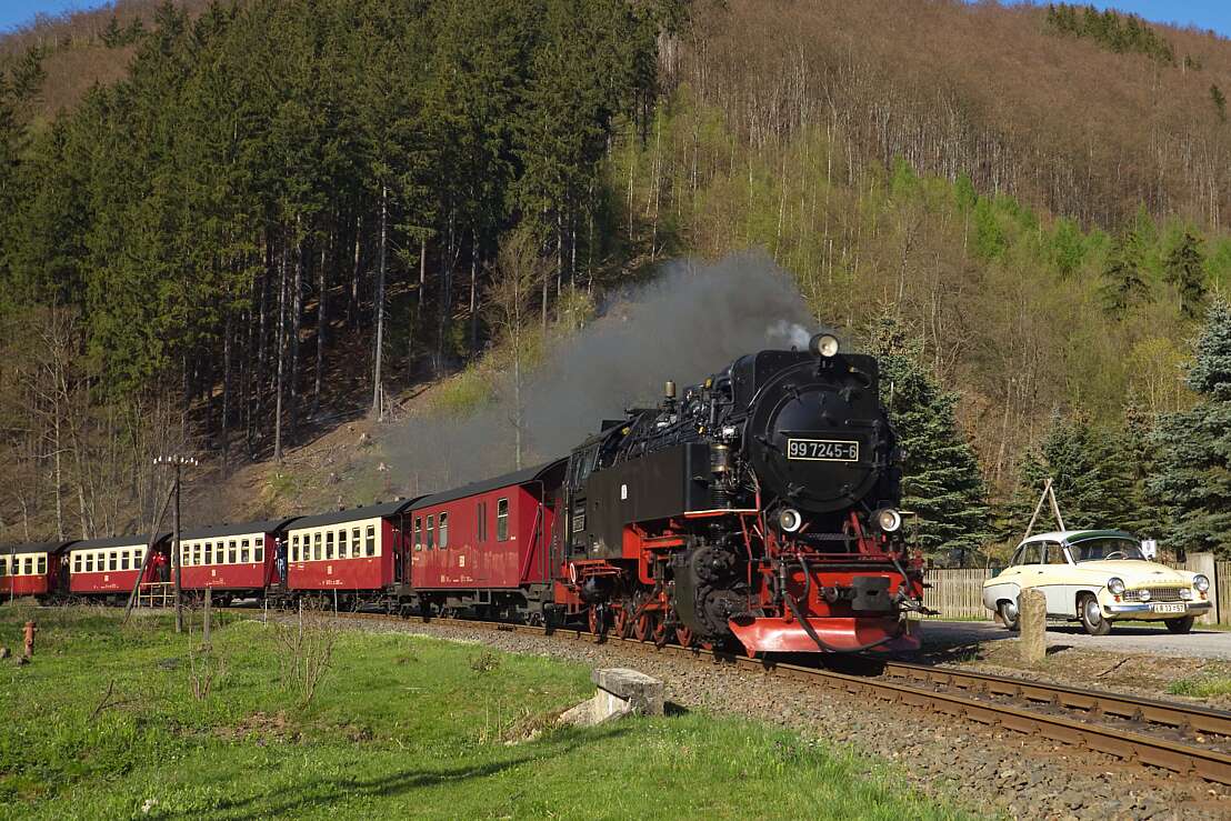 Dampfzug auf der Harzquerbahn