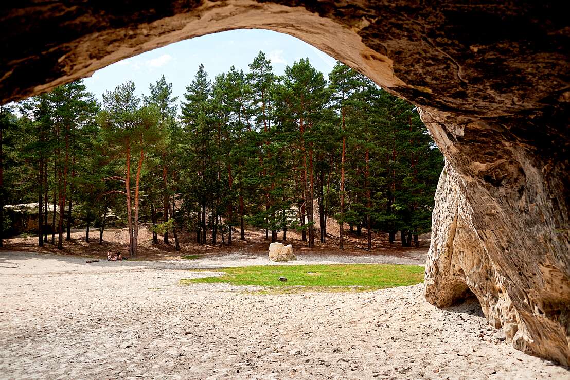 Sandsteinhöhlen Ansicht