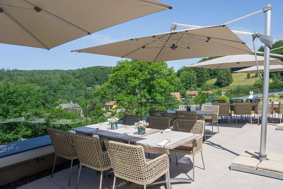 Sonnenterrasse mit Blick über Stolberg im FreiWerk