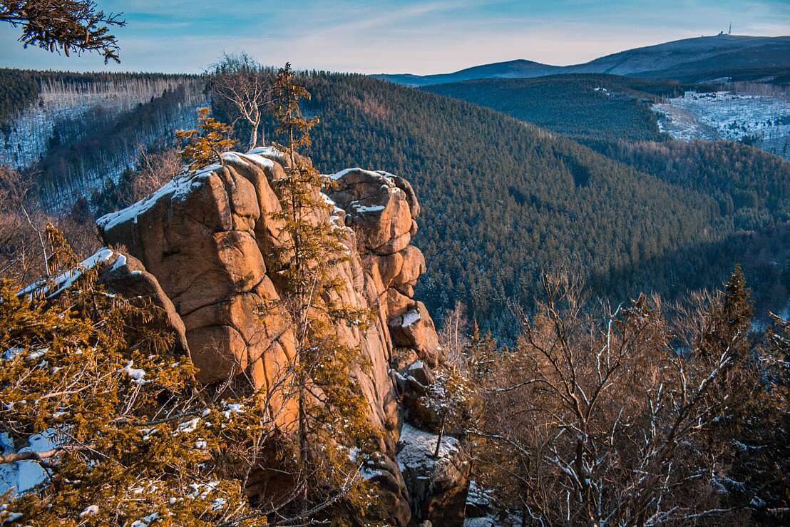 Rabenklippe in der Wintersonne
