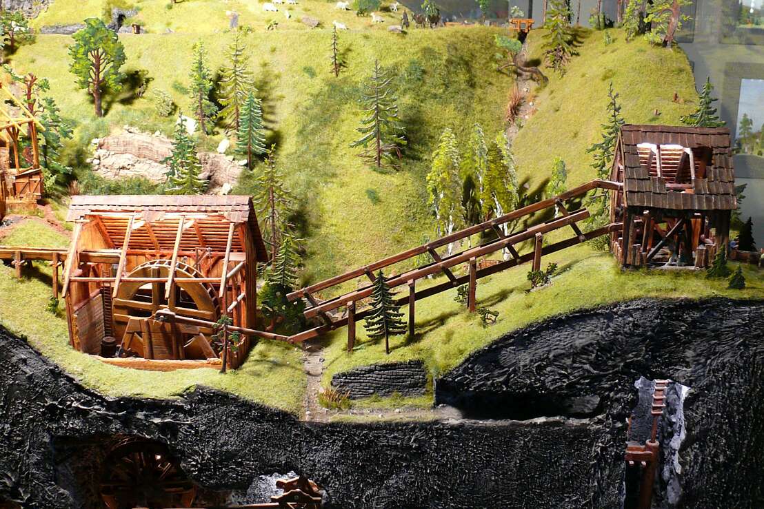 Diorama mit dem Weltkulturerbe „Oberharzer Wasserwirtschaft“