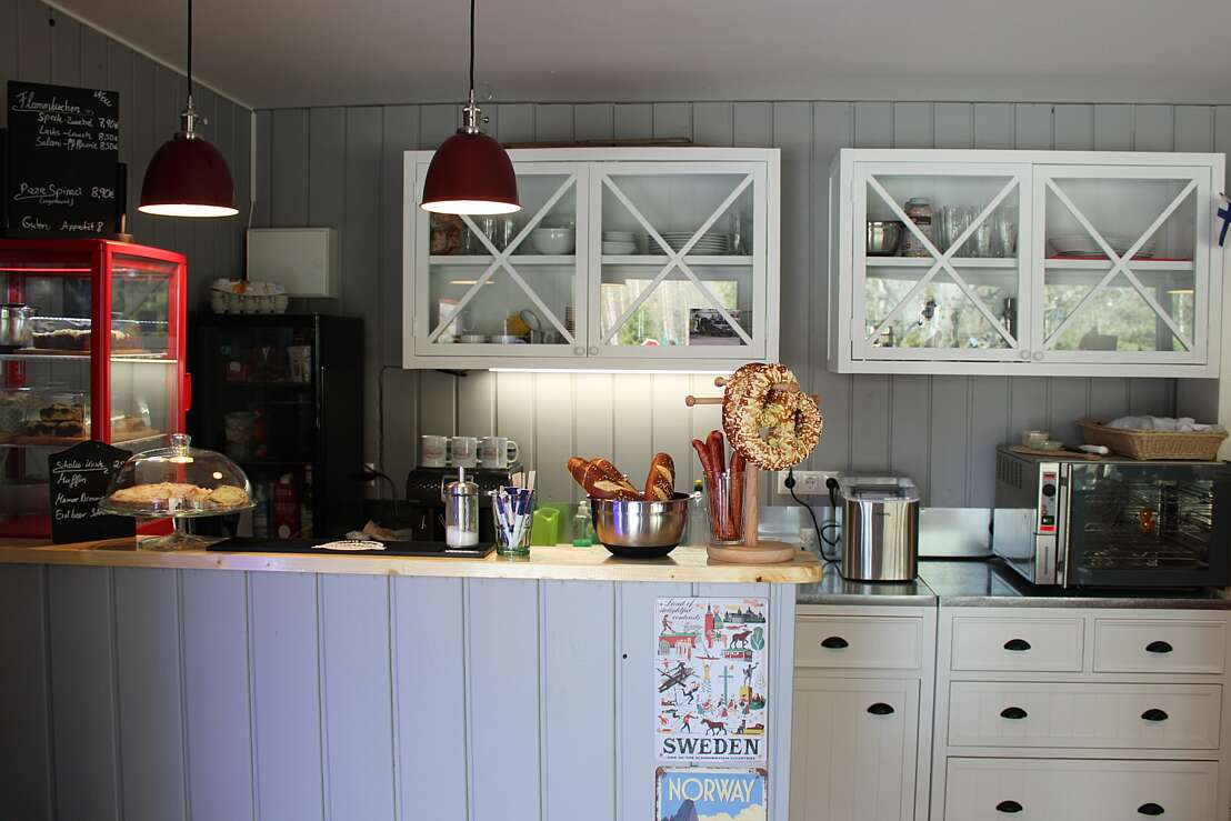 kleines Gästebistro in der Rezeption 