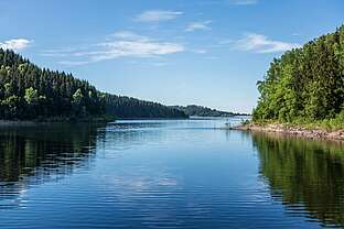 Blick über die Zillierbachtalsperre