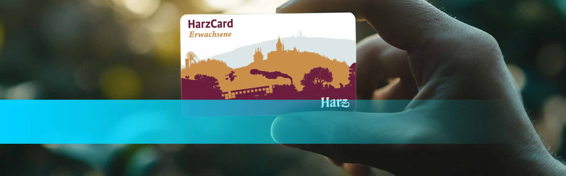 Kategorie Service HarzCard - Hand hält eine HarzCard