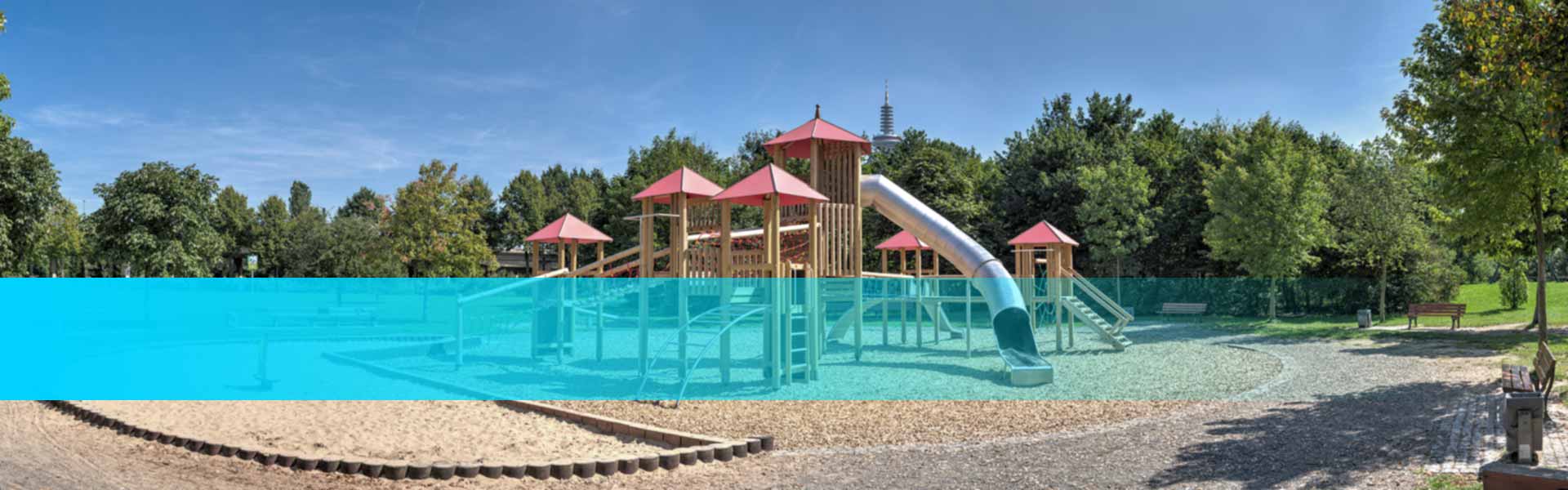 Kategorie Service Spielplätze - Sonniger Abenteuerspielplatz